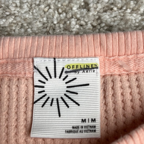 Aerie Women’s Long Sleeve Tee - Peach Dance Club - Picture 2 of 2